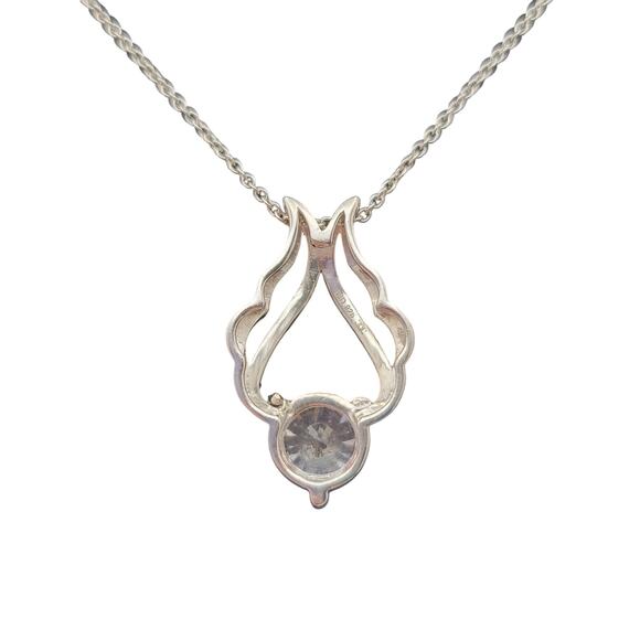 925 CZ Pendant Necklace - Picture 3 of 6